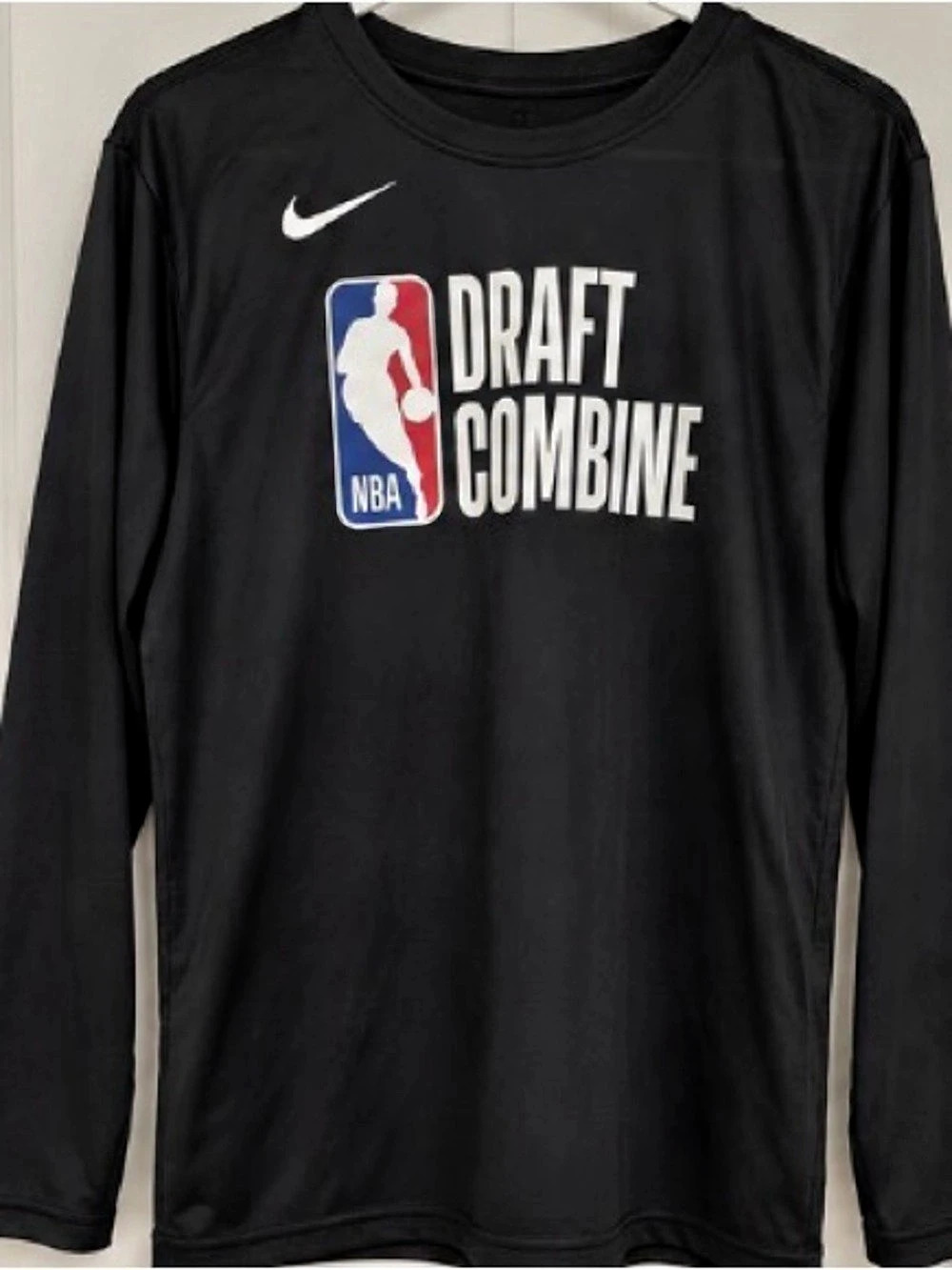 🏀 NEW!! Nike NBA Draft Combine Long Sleeve Dri-FIT T-Shirt Black Large